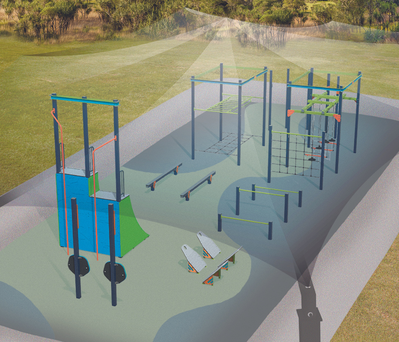 Ninja Warrior Park Render