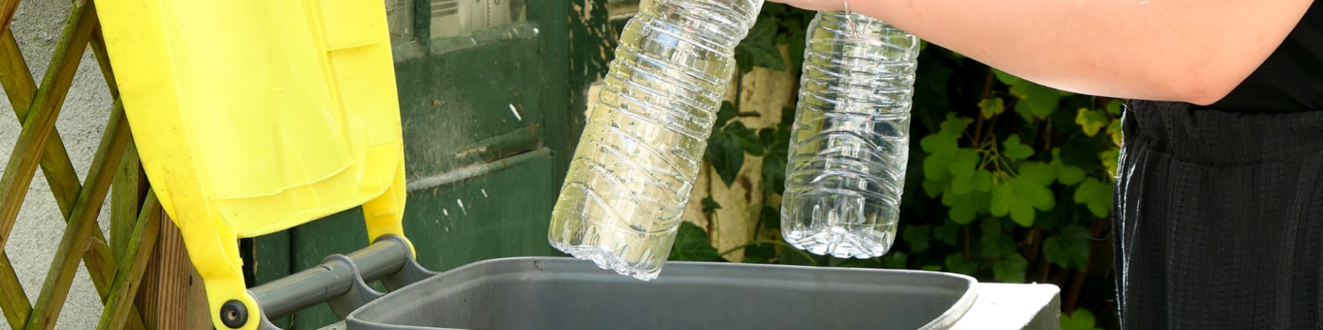 Plastic Bottles and Bin Lid