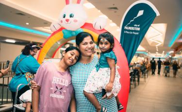 Family celebrating Easter in Palmerston