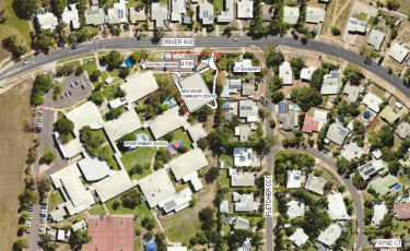Drone view of Driver Community Centre