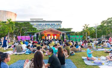 people enjoying culture fest event