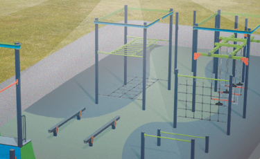 Hobart Park Ninja Obstacle Park Render
