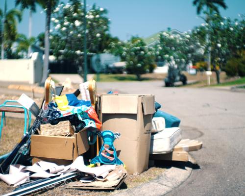 Furniture on Palmerston verge for pre-cyclone clean up