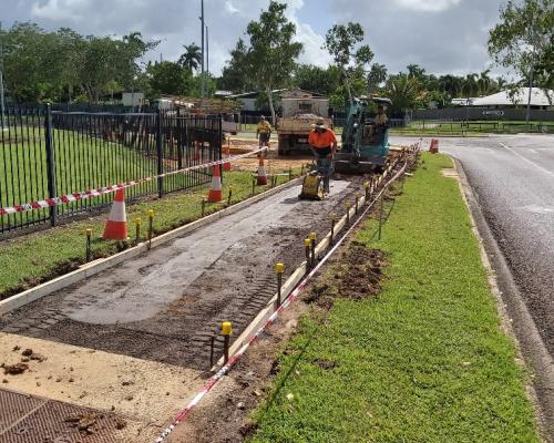 Palmerston footpath works