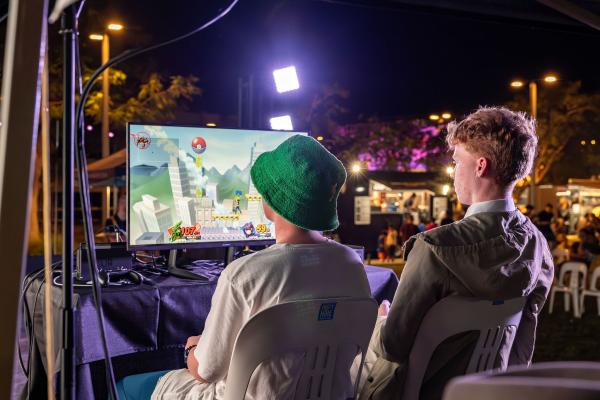 image: two youth playing game 