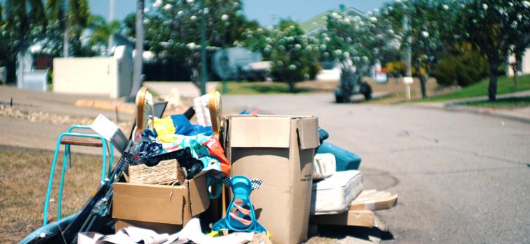 Furniture on Palmerston verge for pre-cyclone clean up