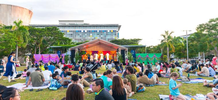 people enjoying culture fest event