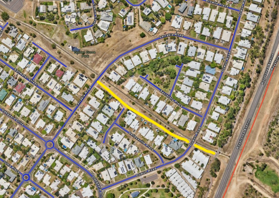 Rosebery - path map 2026