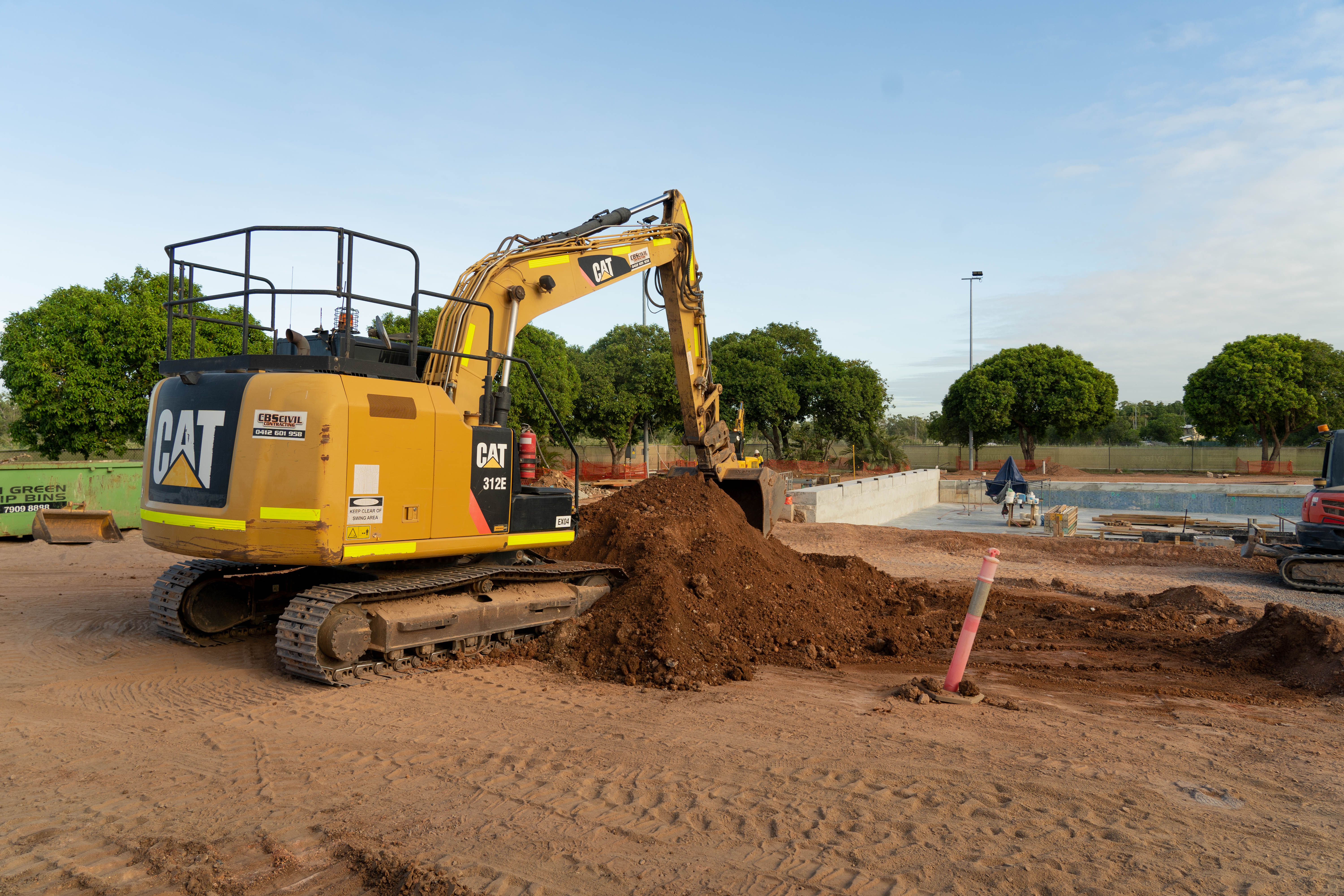 Image of large excavator at SWELL redevelopment